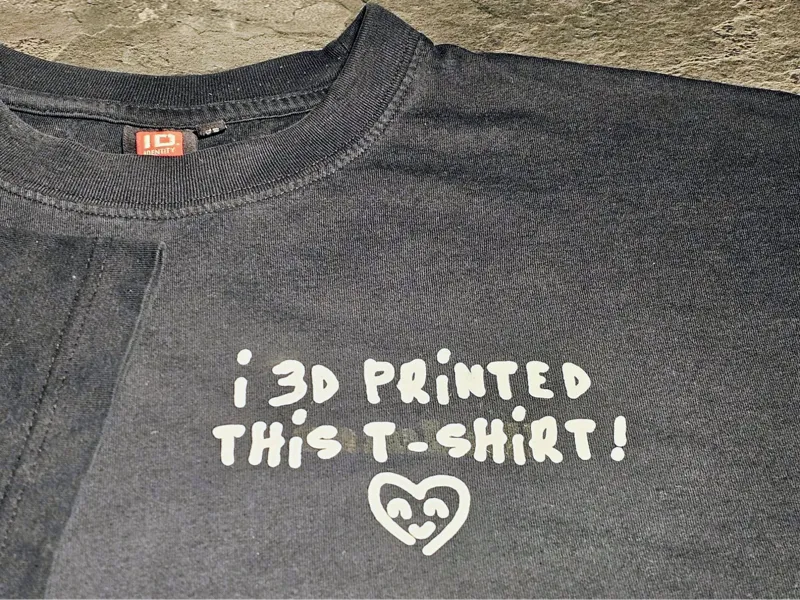 I printed this T-Shirt! Text.