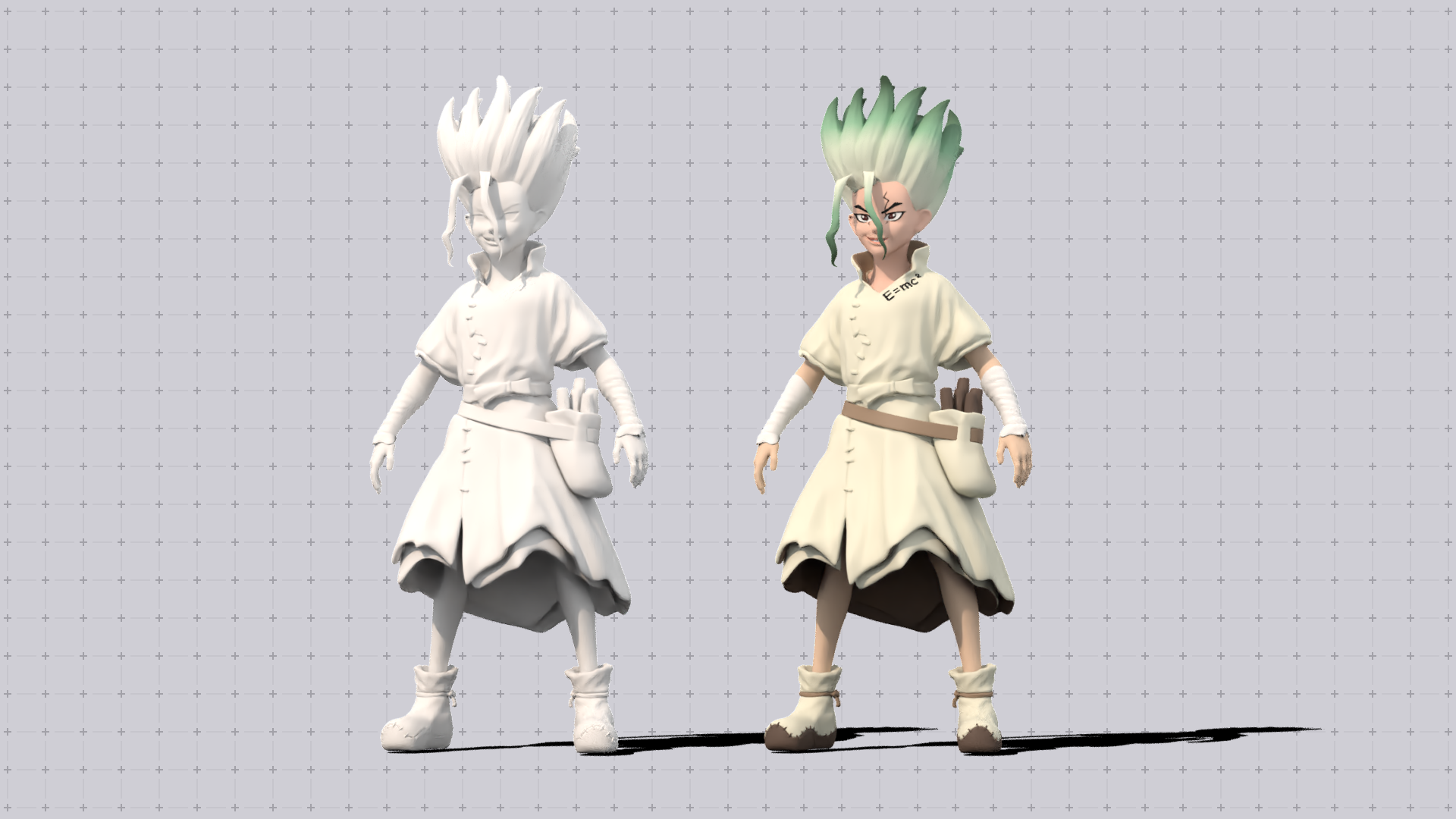 3Dプリント Dr.STONE 石神千空 全身フィギュア - 無料3Dモデル -MakerWorld