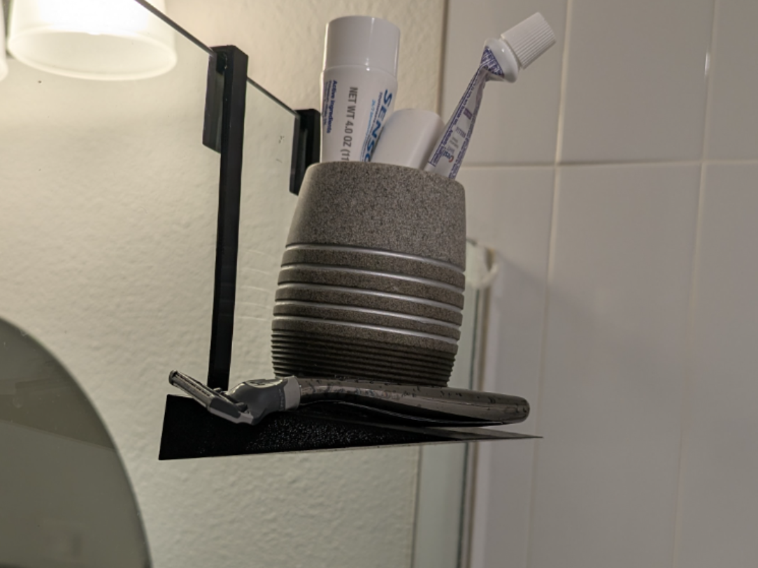 hanging Glass wall shower shelf