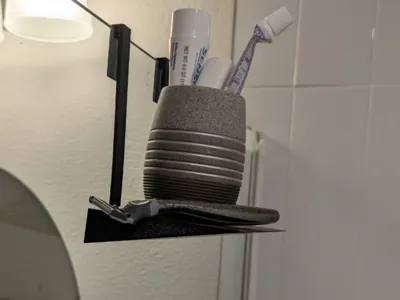 hanging Glass wall shower shelf
