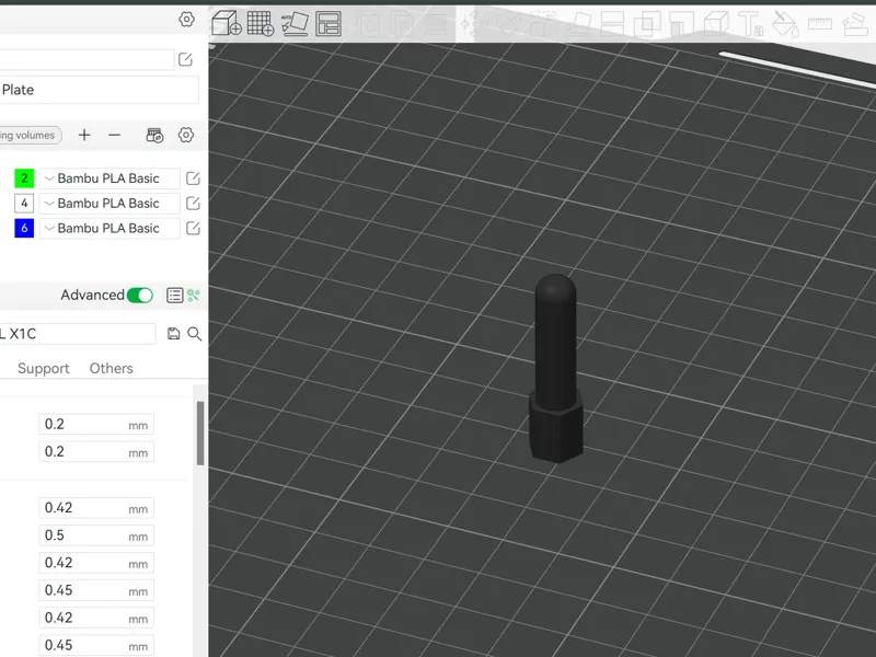 Kamtec 1300 Rear post M3 Screw 20mm base