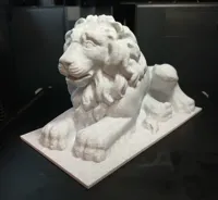 Statuette de lion façon marbre — photo 2