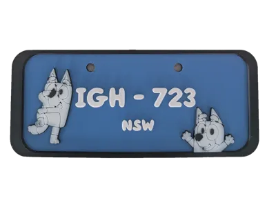 Bluey Bicycle License Plate