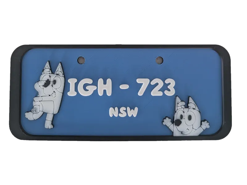 Bluey Bicycle License Plate