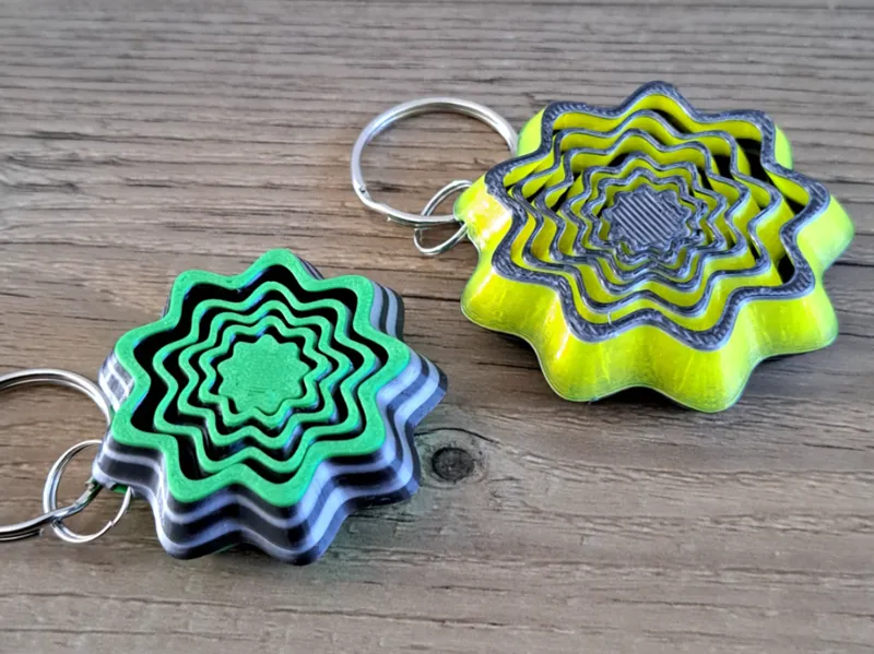 Super cool star flower fidget toy keychain