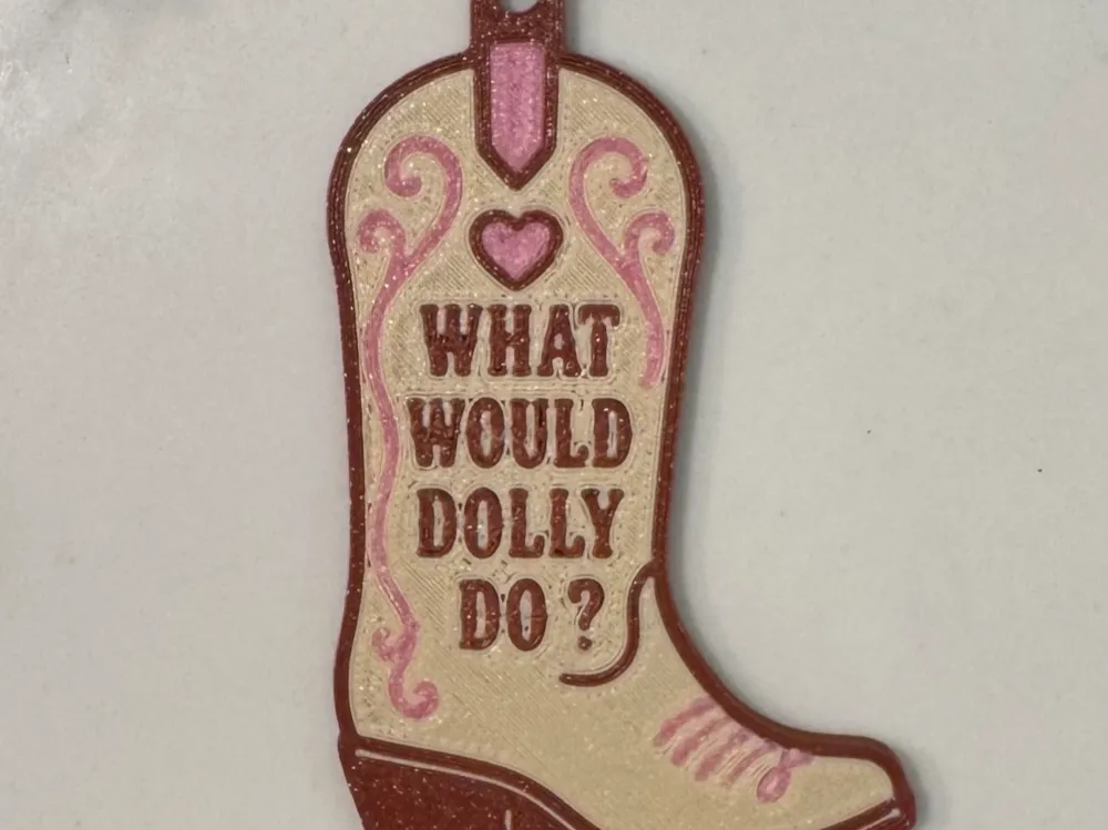 Llavero: What would Dolly do Keychain. Referencia del modelo original.