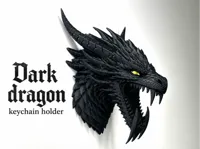 Dark dragon keychain holder