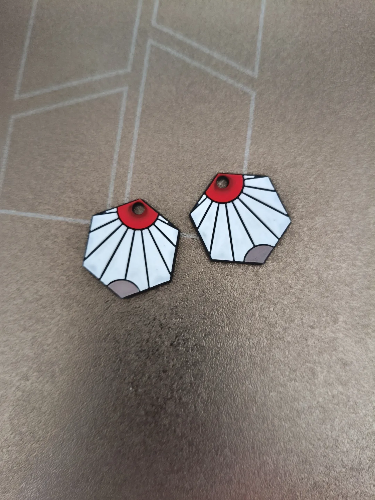 Pendientes Tanjiro Hexagonales - Kimetsu No Yaiba view 3