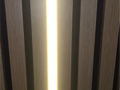 Acoustic wall slatwall panel cob light diffuser