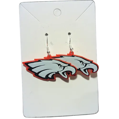 Medium Eagle Head Earrings view 3