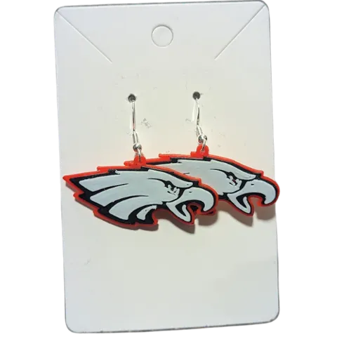Medium Eagle Head Earrings view 3