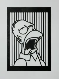 Silhouette murale Homer Simpson — photo 3