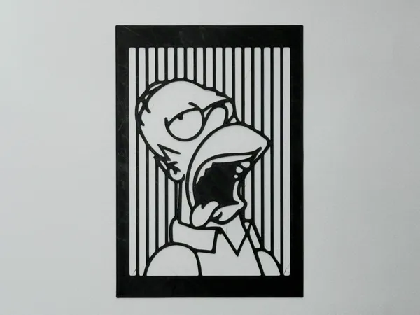 Silhouette murale Homer Simpson