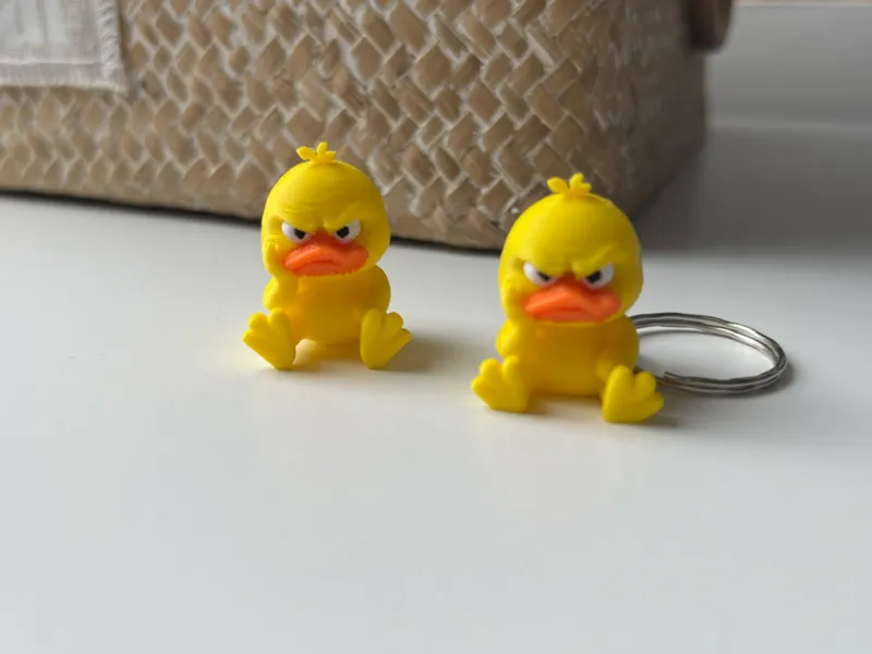 Canard grincheux Porte-clés avec ou sans support