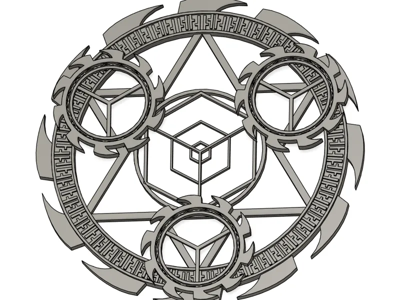 Tesseract Hex Magic Circle Gear