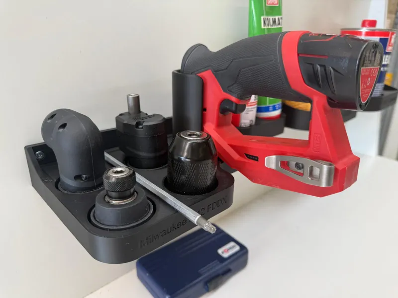 Wall Mount Milwaukee M12 FDDX incl. 4 Toolheads