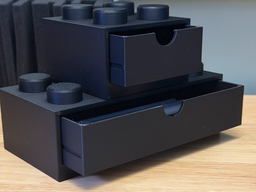 Stackable Brick Storage Drawers | 4 & 8 Stud 3D model