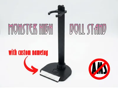 Monster High Doll Stand with Custom Nameplate