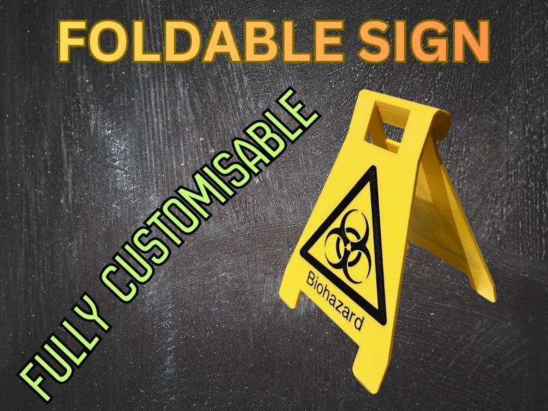 Foldable sign (customisable)