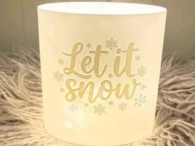 "Let it Snow" Laterne oval