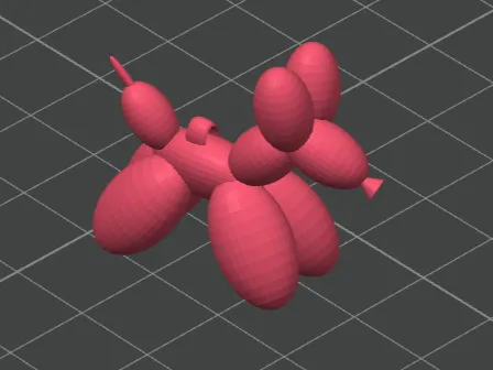 Balloon dog earrings