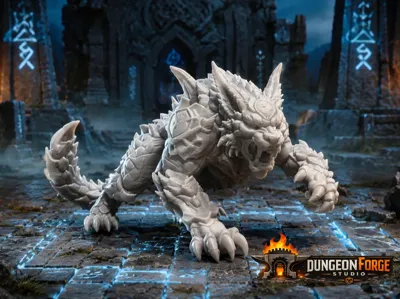 D&D miniature - Runefang beast | D&D RPG Fantasy