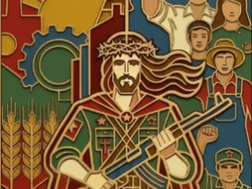 Jesus in Guerrilla - Liberation Theology Book Mark