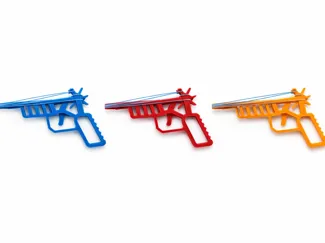 Rubber Band gun V3 ( Print in place )