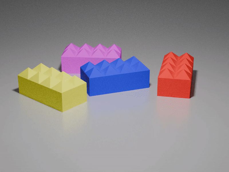 Spiky 2x4 LEGOs