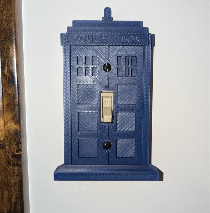 Tardis Light Switch Cover