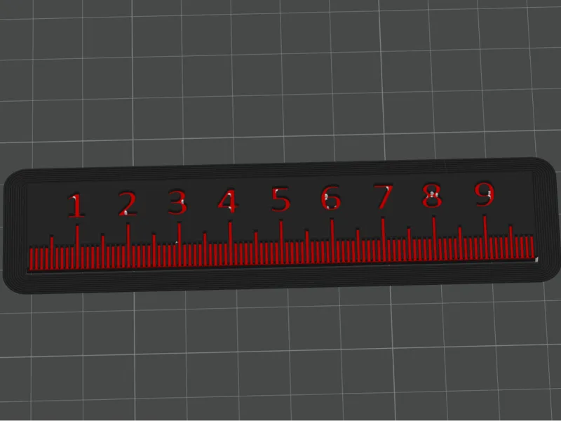 10cm ruler 2 color
