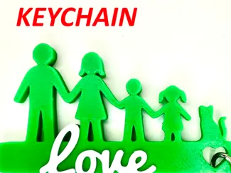 Custom Family Keychain Kids Pets
