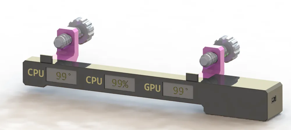 PC status bar CPU, GPU monitor - Free 3D Print Model - MakerWorld