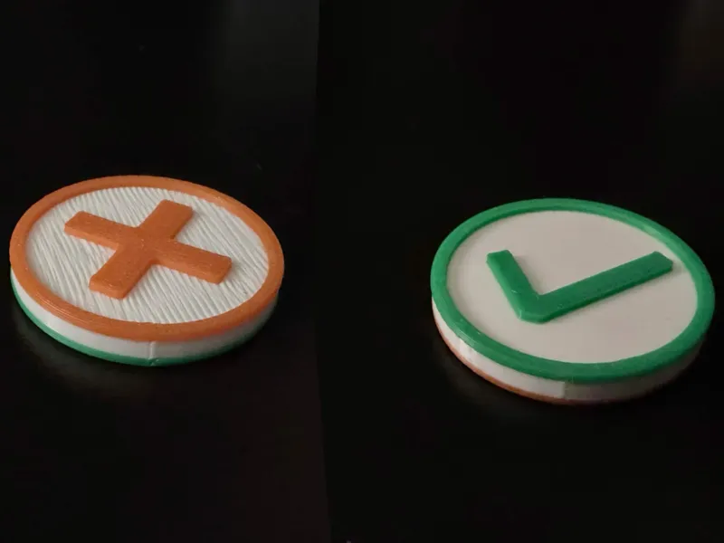 Double Sided Yes/No Token