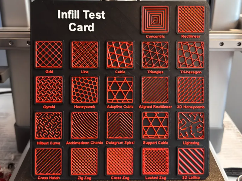 Ultimate Infill Test Card / Guide