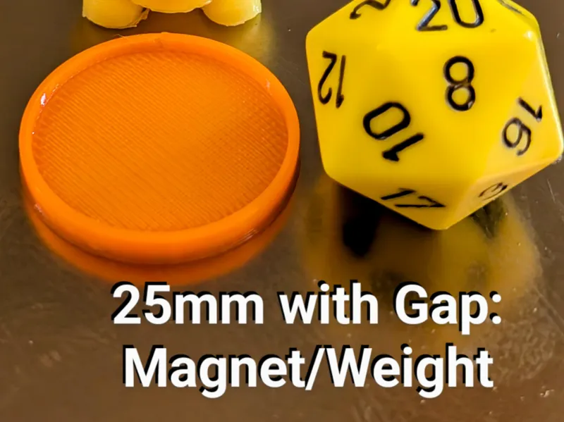 Generic D&D Base with Gap for Magnet/Weight (25mm)