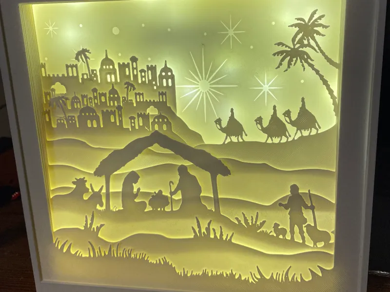 Nativity Scene - Layered Shadowbox/Lightbox