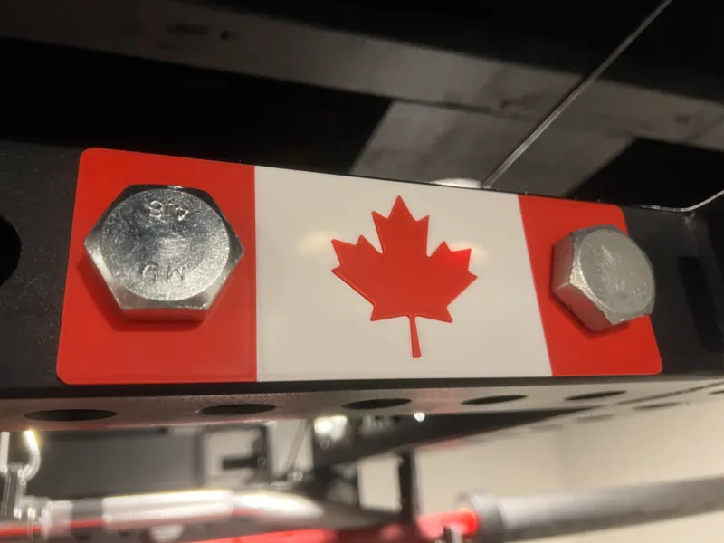 Canada Flag Squat Rack Badge