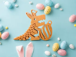 Keyring Flexi Rex - Easter Edition