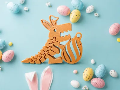 Keyring Flexi Rex - Easter Edition