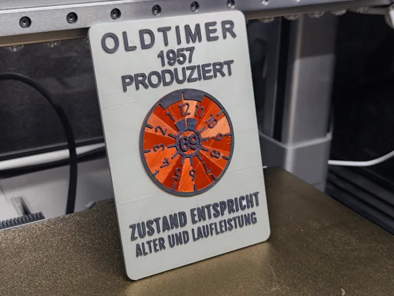 Geburtstag TÜV Plakette Text komplett anpassbar