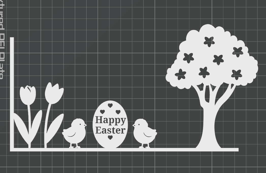 Miniatura 3 do modelo 3D Easter Window Decoration Set