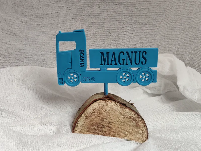 Truck nametag customizable name