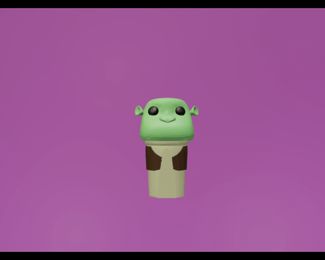 shaker de shrek tipo funko pop, no AMS