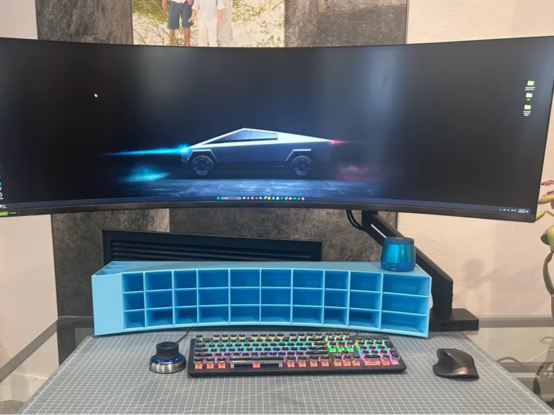 Curved storage bin shelf  No supports