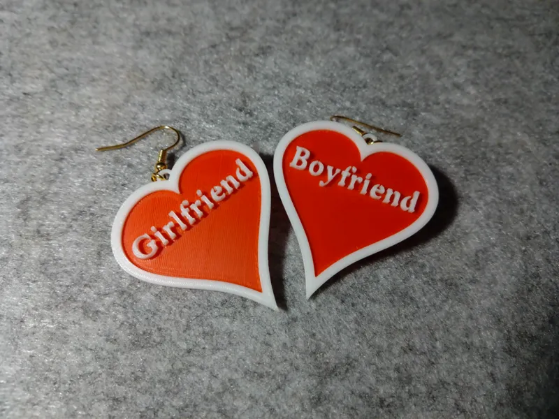 Valentines Ear Rings with customizable names