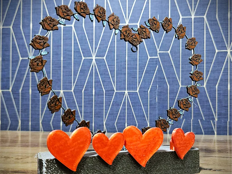 Picture Hanger - Heart and Roses Theme