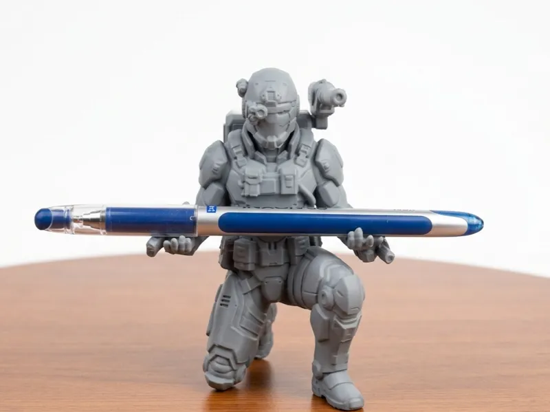 Futuristic Mech Soldier Pen Holder
