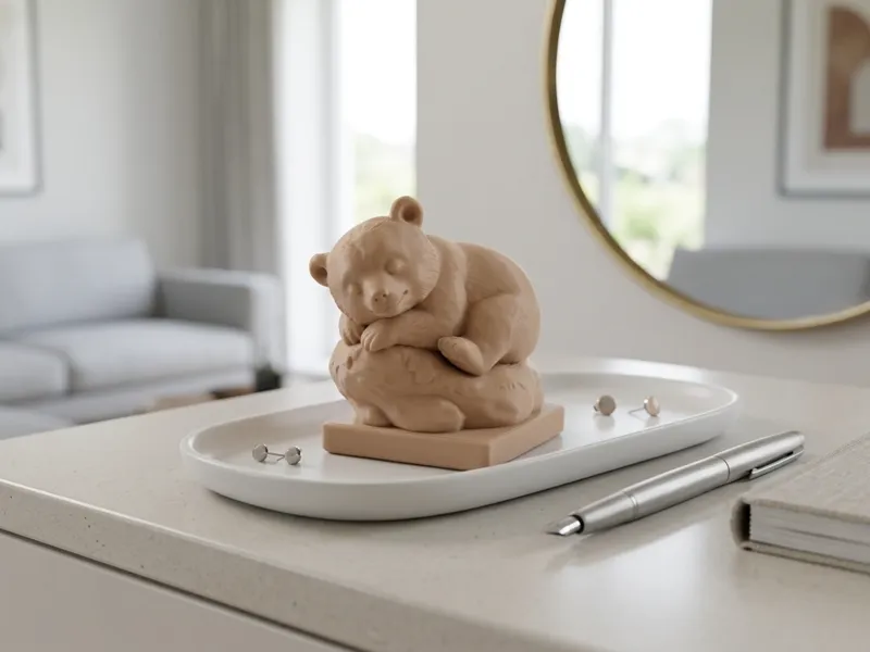 Cute bear on a rock