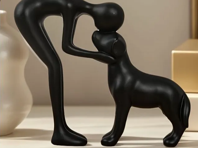 Human-Dog Bond Sculpture